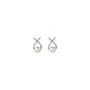 Orecchini con croce dorato - Orecchini Cross Pearls - ARGENTO
