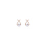 Orecchini con croce dorato - Orecchini Cross Pearls - ORO