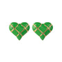 Orecchini con cuore dorato - Orecchini Heart Color Gold - VERDE