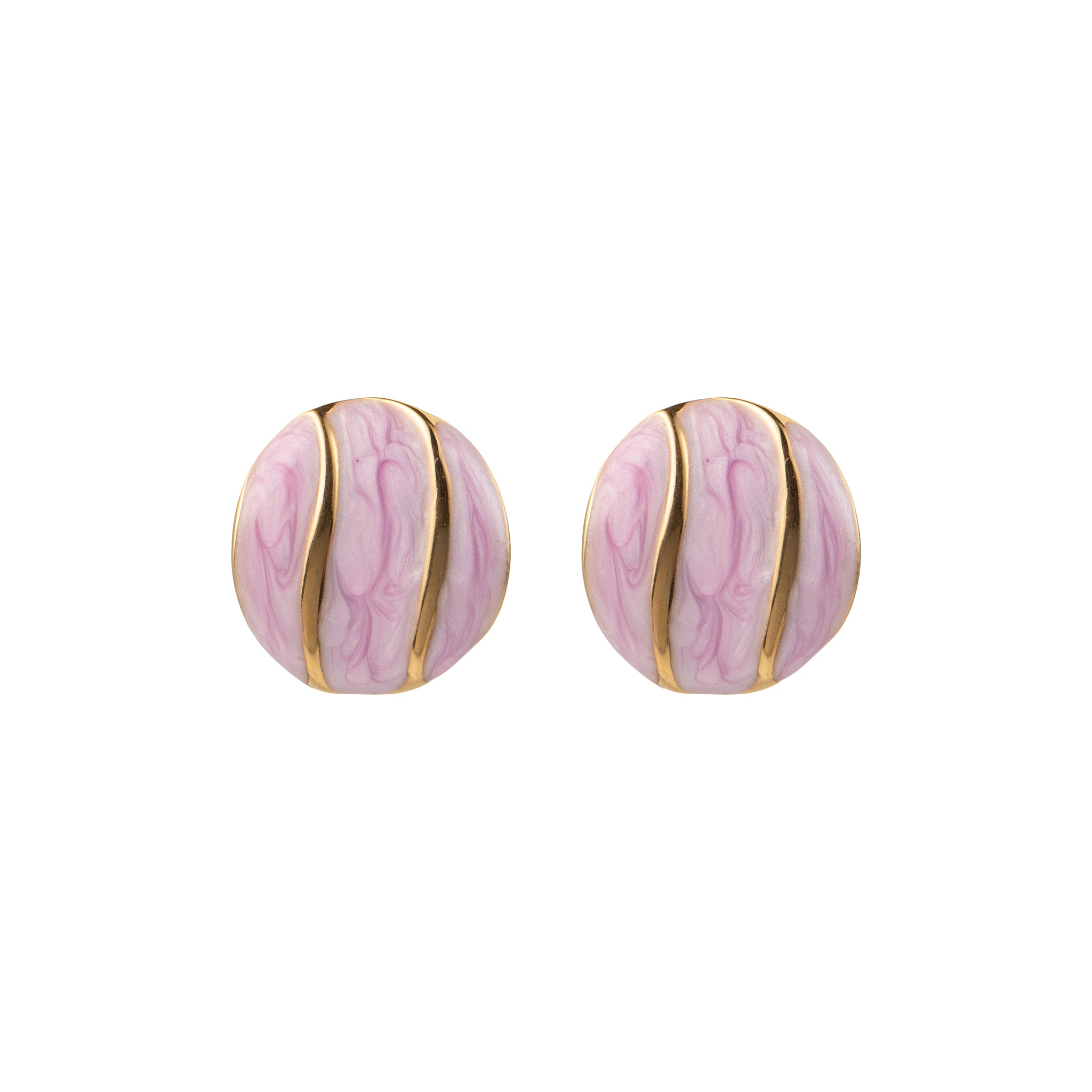 Orecchini dorato - Orecchini Pink Lines