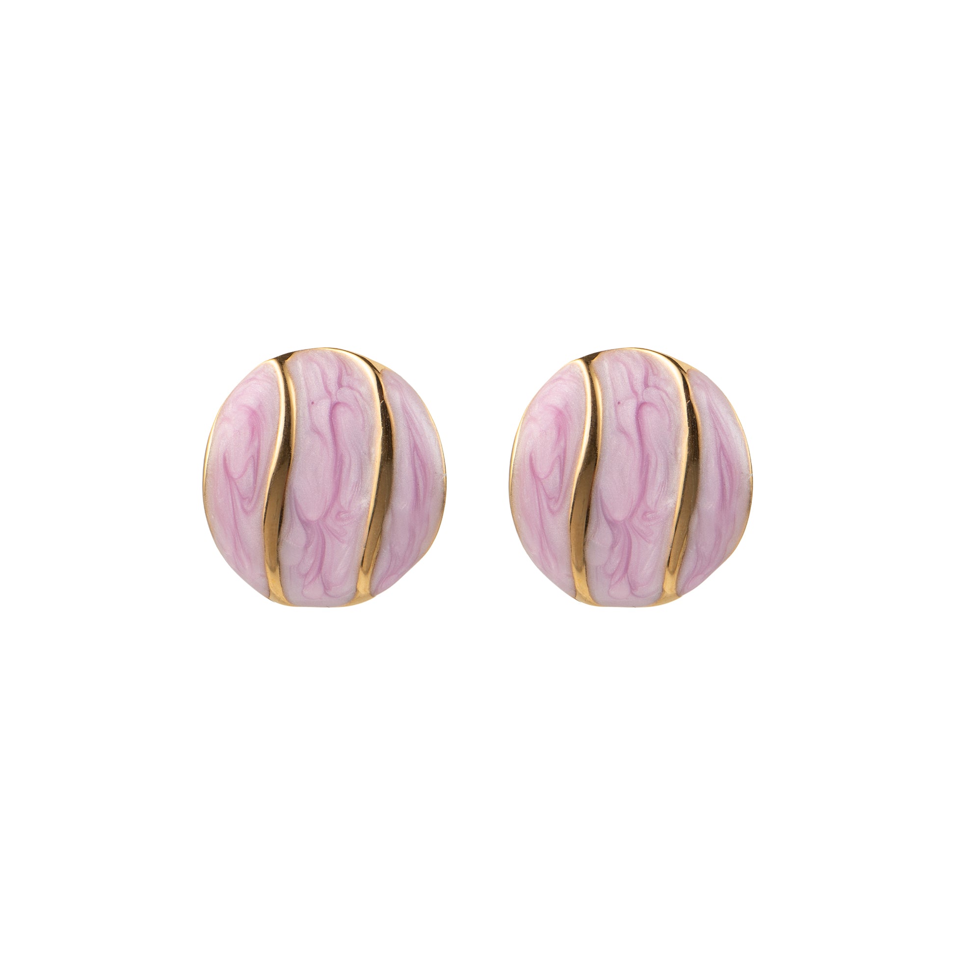 Orecchini dorato - Orecchini Pink Lines