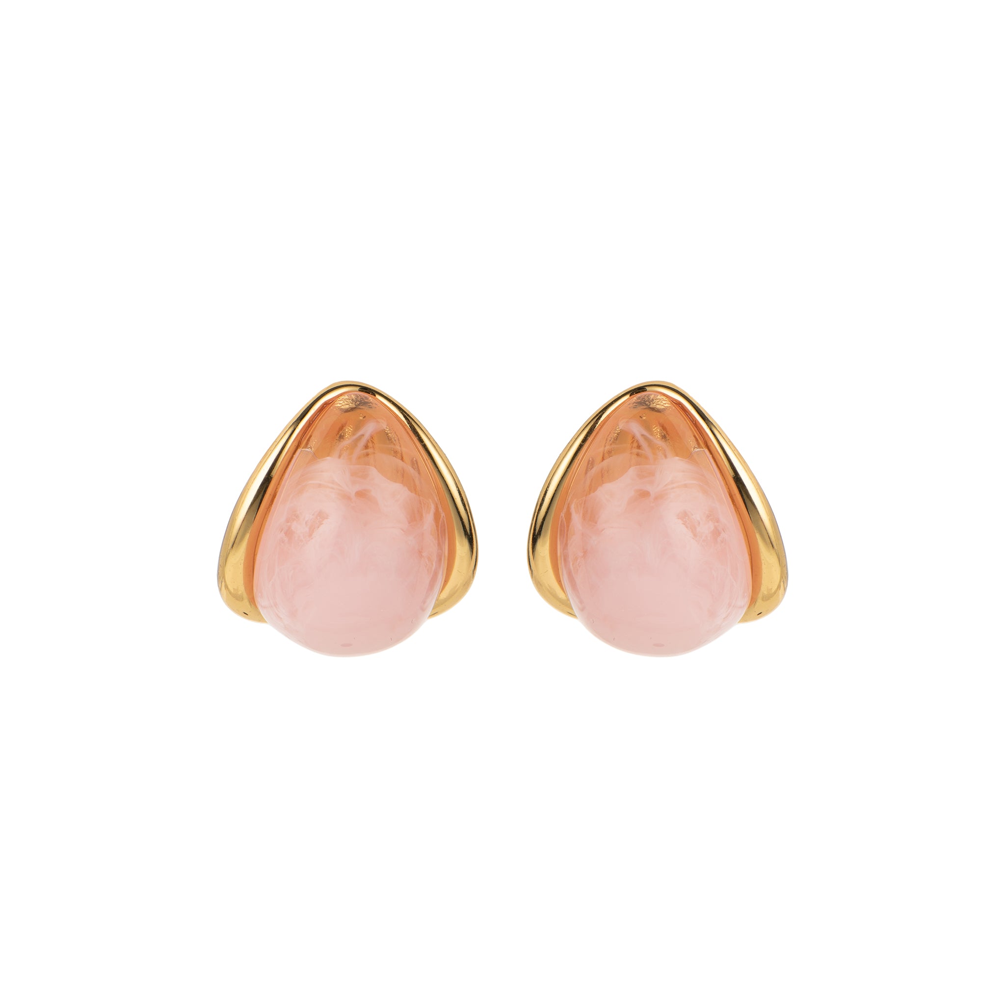 Orecchini dorato - Orecchini Plump - ROSA