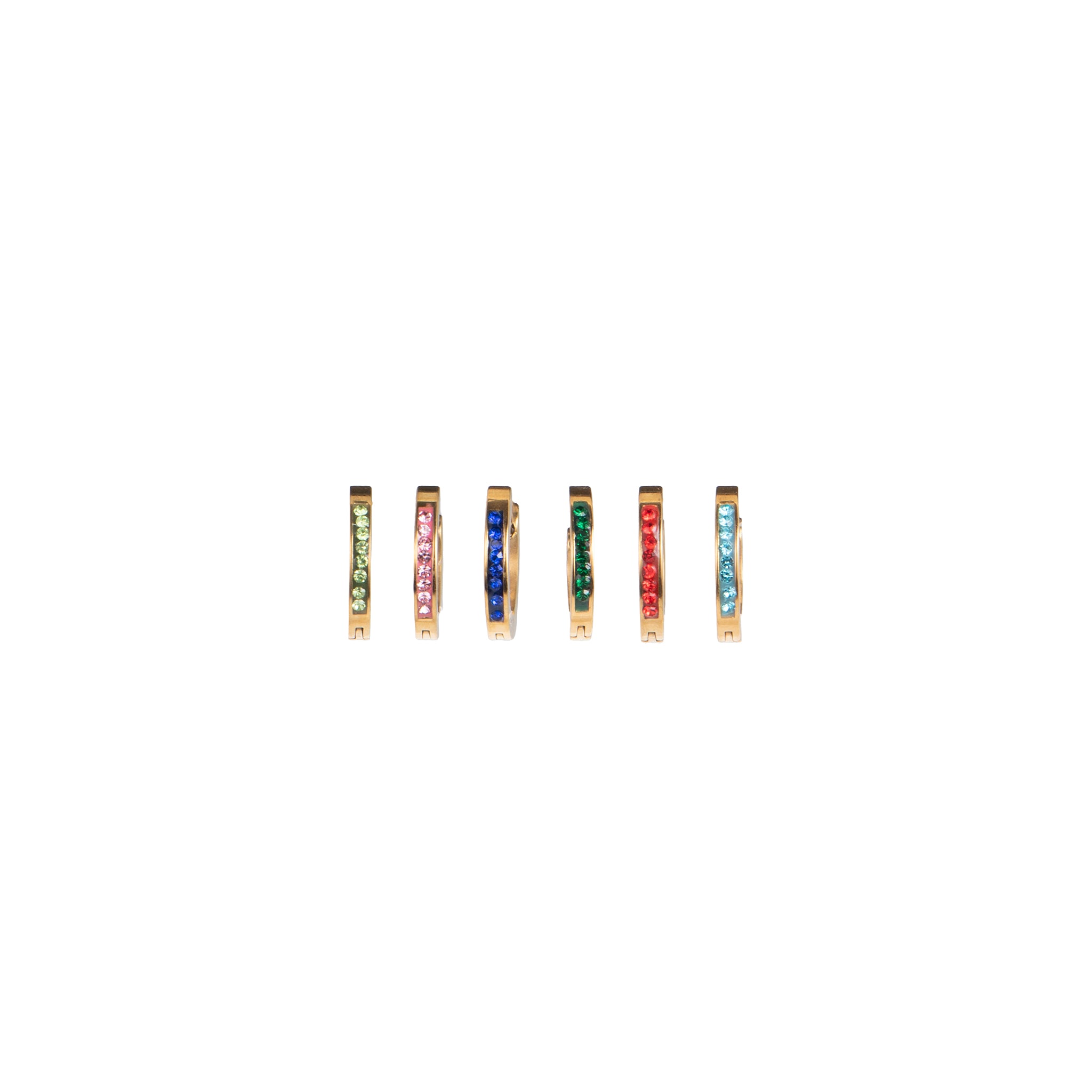 Orecchini dorato - Orecchini Rainbow Huggies – Crystal Pop Collection