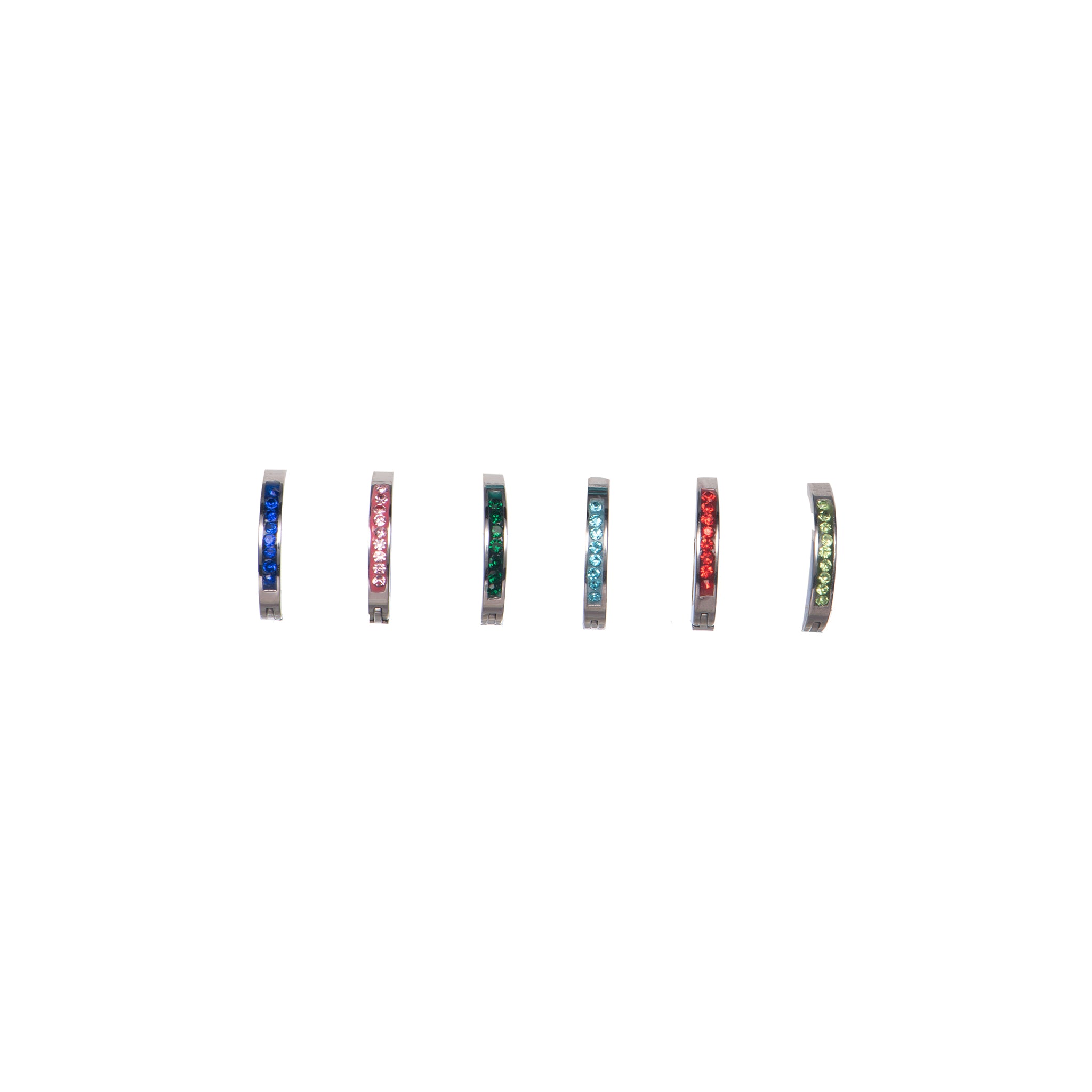 Orecchini dorato - Orecchini Rainbow Huggies – Crystal Pop Collection - ARGENTO