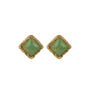 Orecchini dorato - Orecchini Square Gold Green