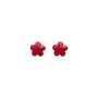 Orecchini dorato con smalto - Orecchini Flower - ROSSO
