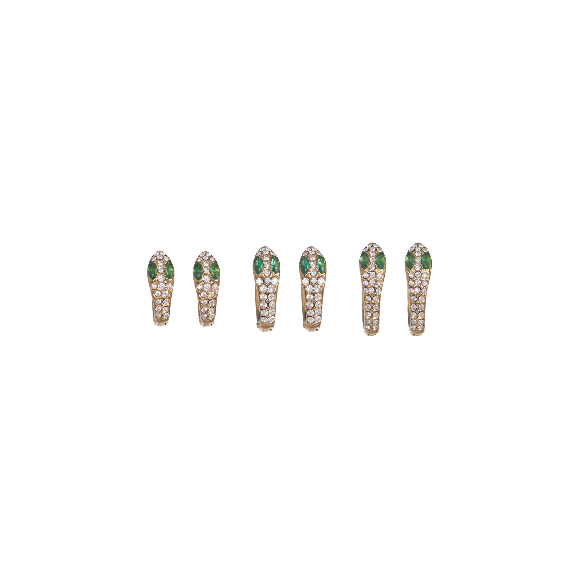 Orecchini dorato con zirconi - Orecchini Viper Glow