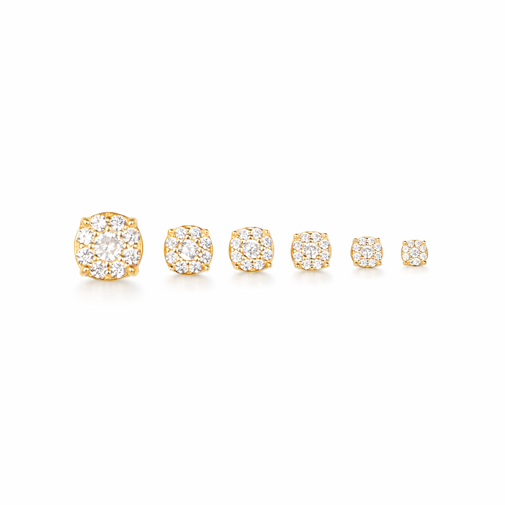 Orecchini in argento 925 - Orecchini Amber Constellation Gold