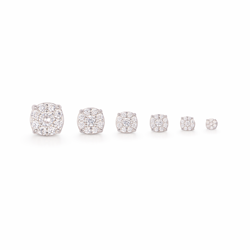 Orecchini in argento 925 con zirconi - Orecchini Amber Constellation Silver