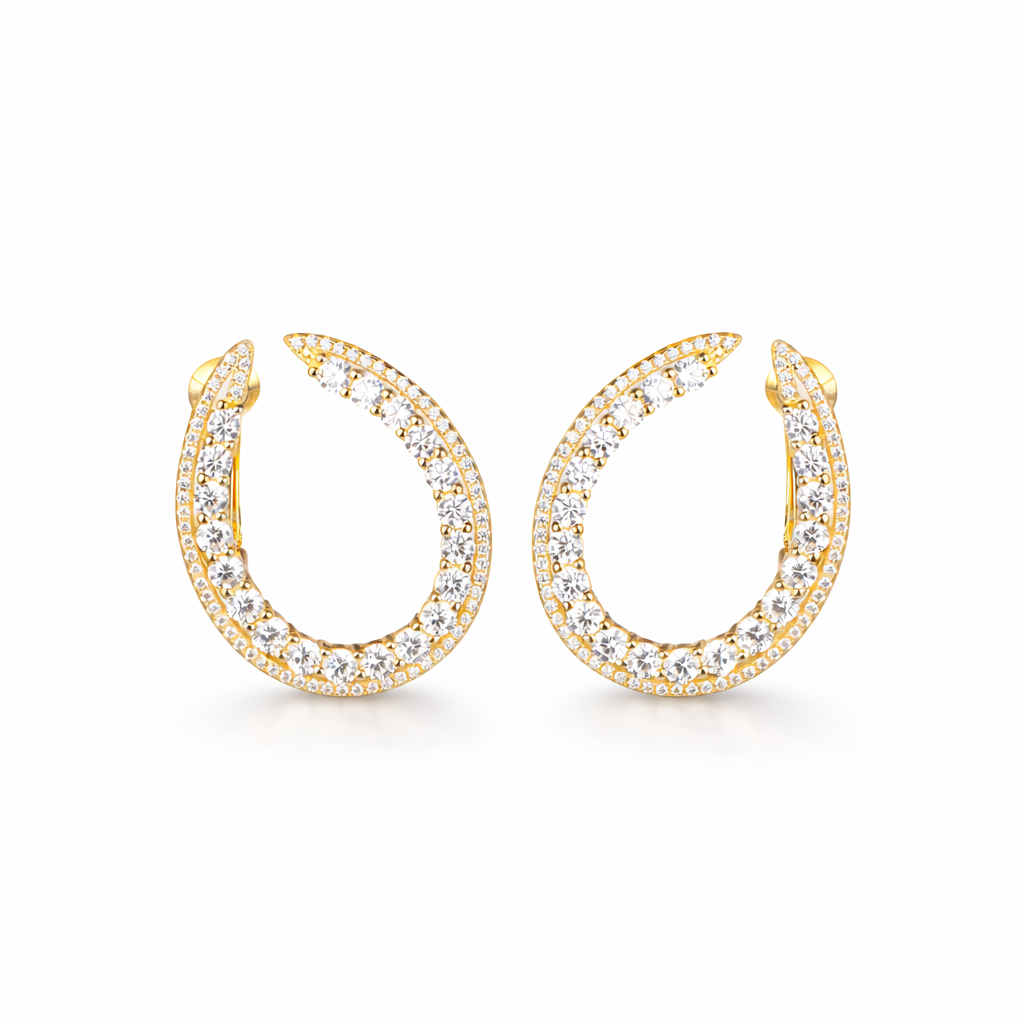 Orecchini in argento 925 con zirconi - Orecchini Infinite Glimmer Arches
