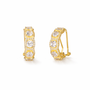 Orecchini in argento 925 con zirconi - Orecchini Majestic White Glow Gold
