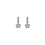 Orecchini pendenti con cuore argentato - Orecchini Cosmic Star