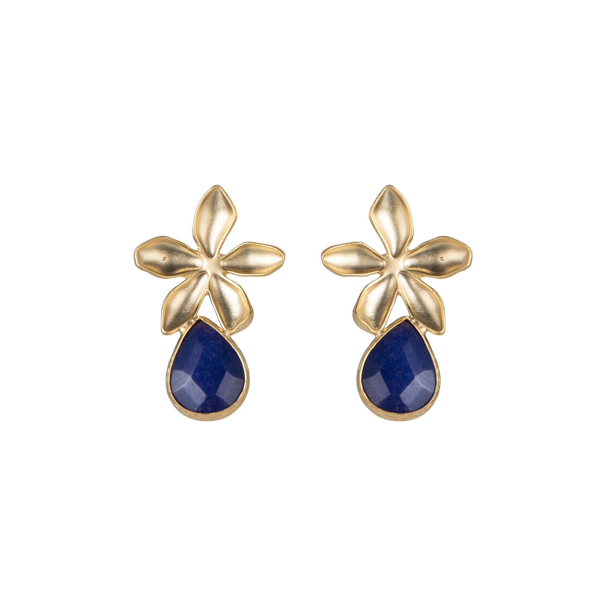 Orecchini pendenti dorato - Orecchini Blue Drop