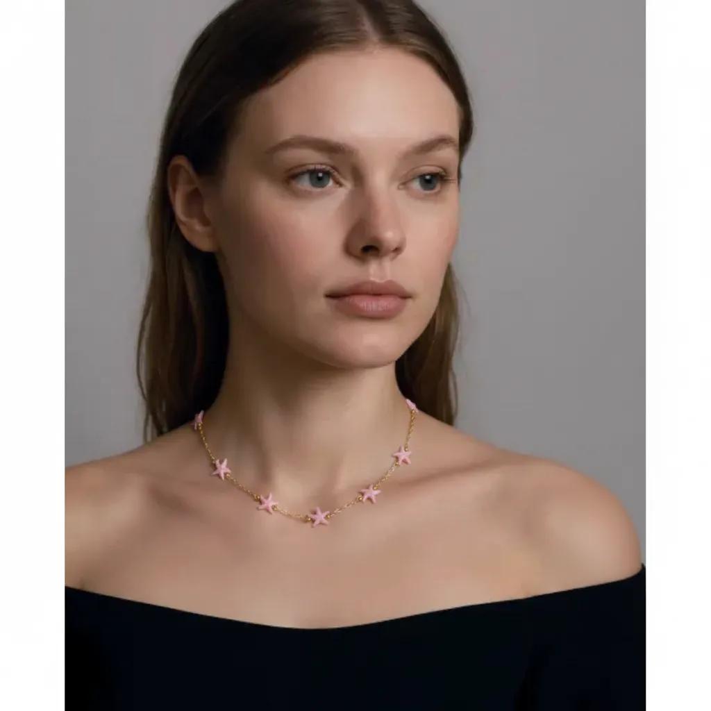 Collana dorato - Collana Ultralight Starfish Rose
