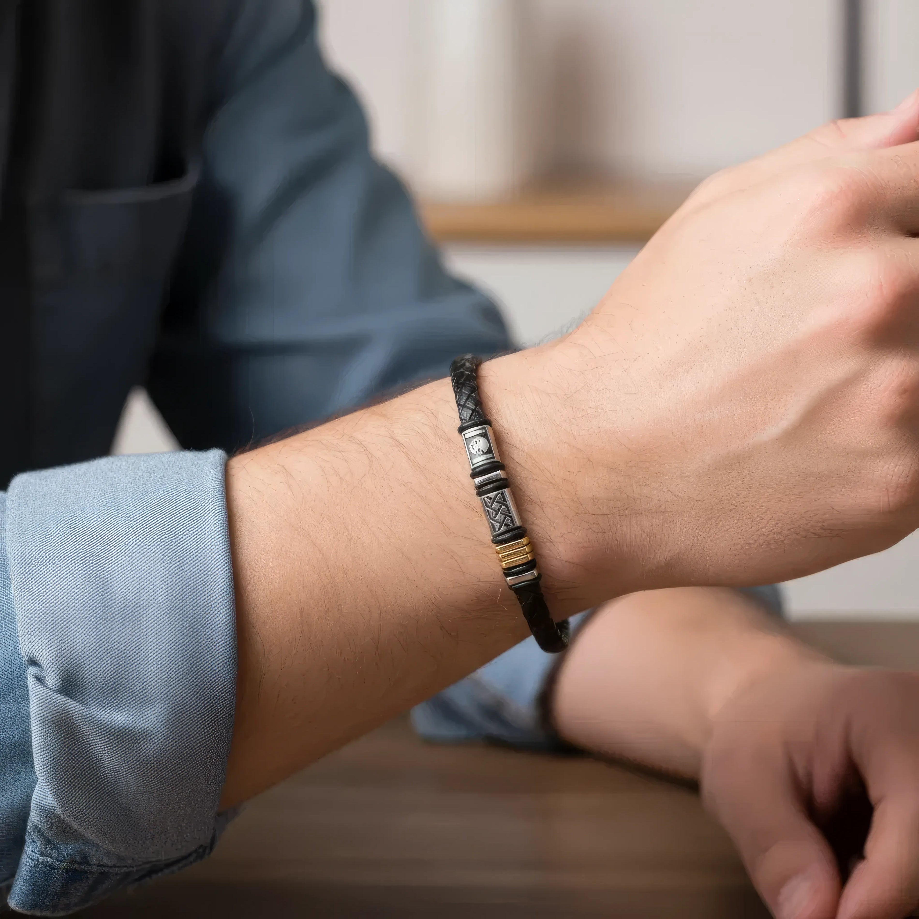 Bracciale Uomo Shadow & Gold