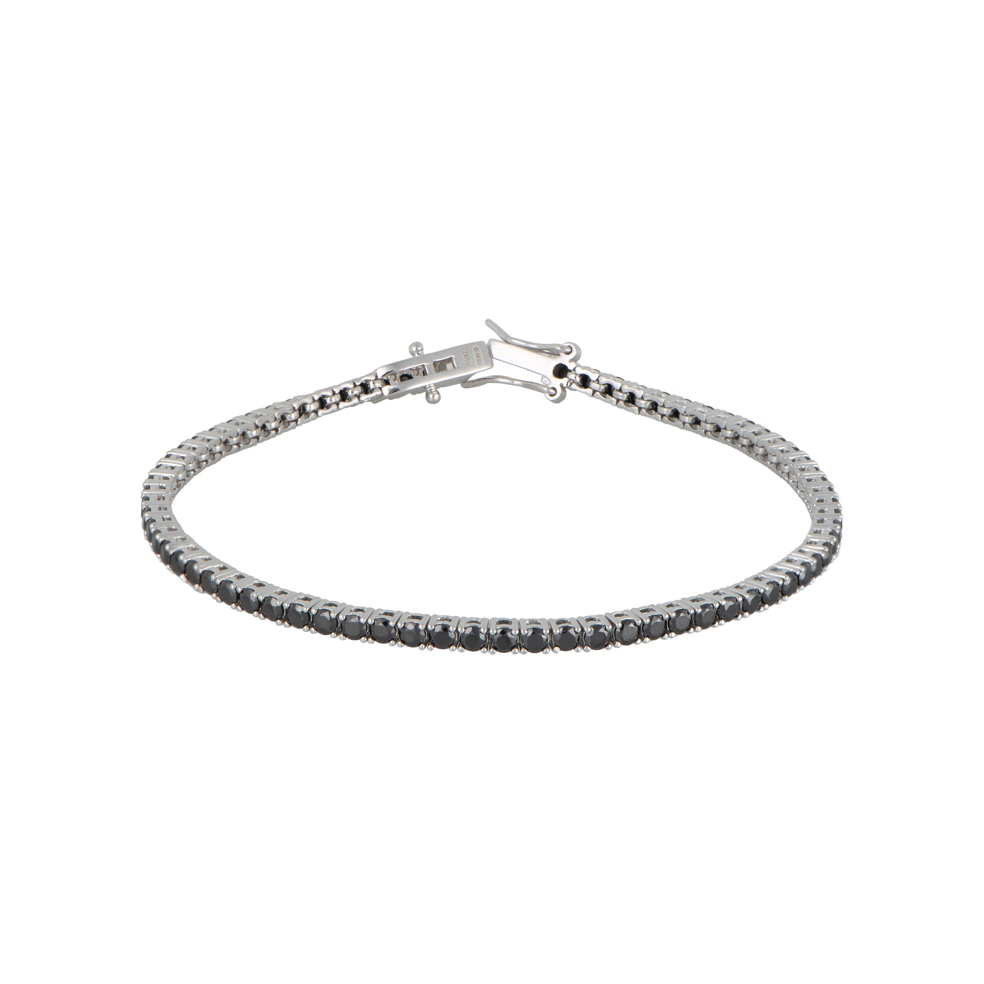 Gioiello in argento 925 con zirconi - Tennis Silver Black S