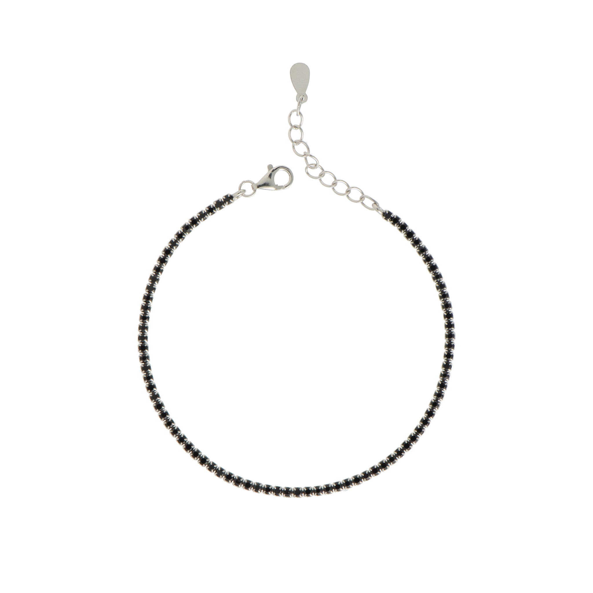 Gioiello in argento 925 con zirconi - Tennis Dark Velvet