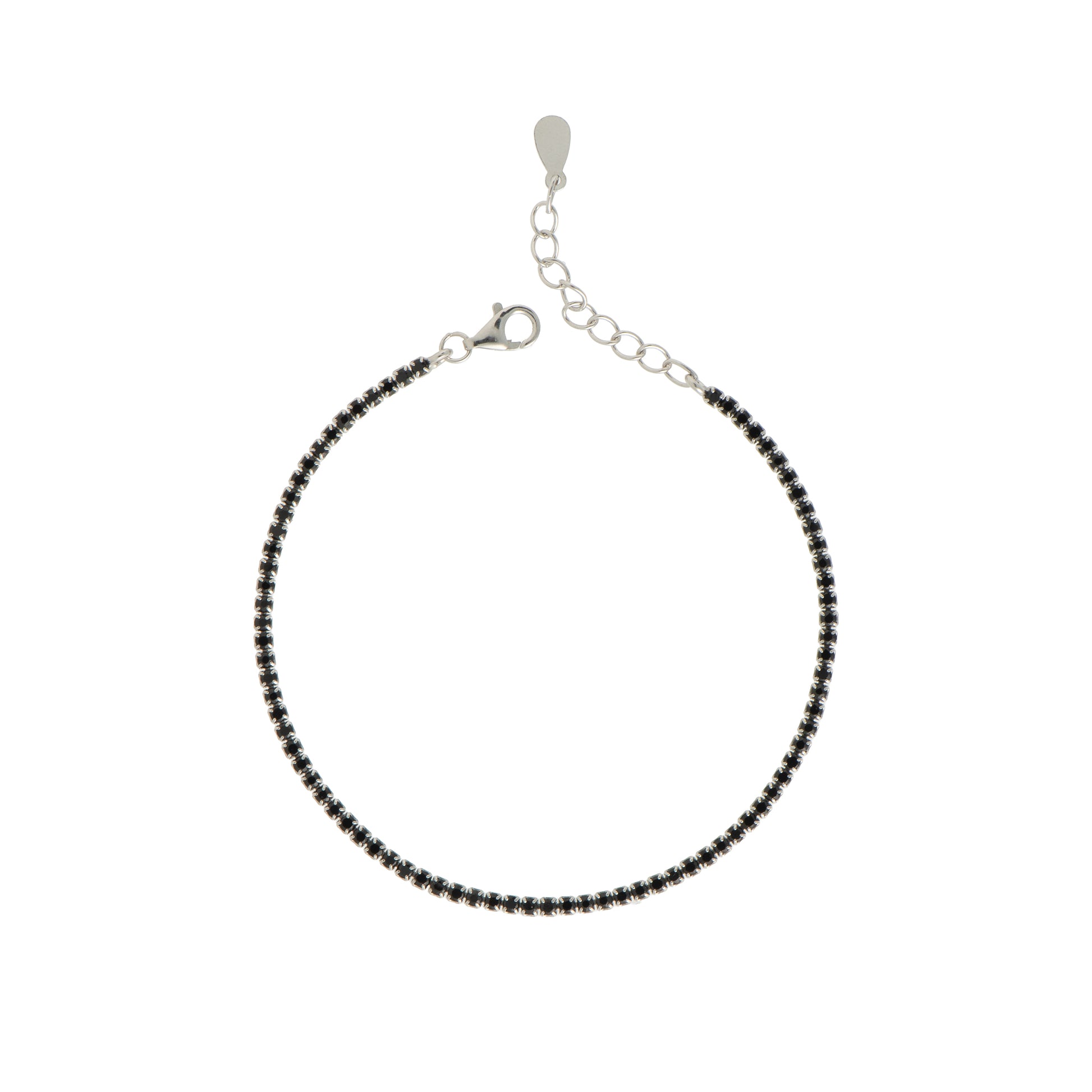 Gioiello in argento 925 con zirconi - Tennis Dark Velvet