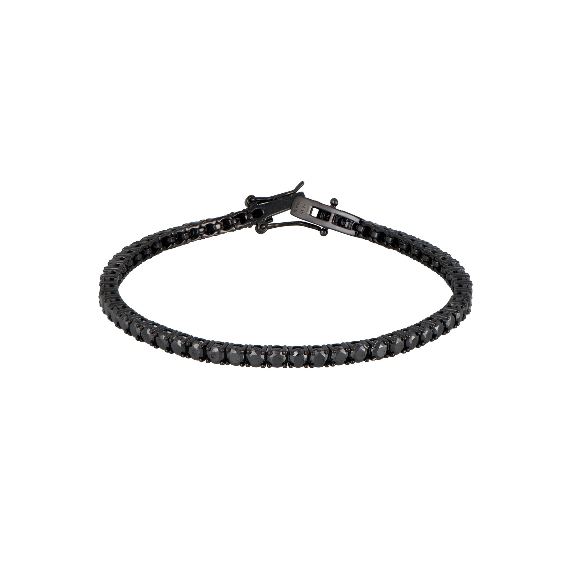 Gioiello in argento 925 con zirconi - Tennis Total Black