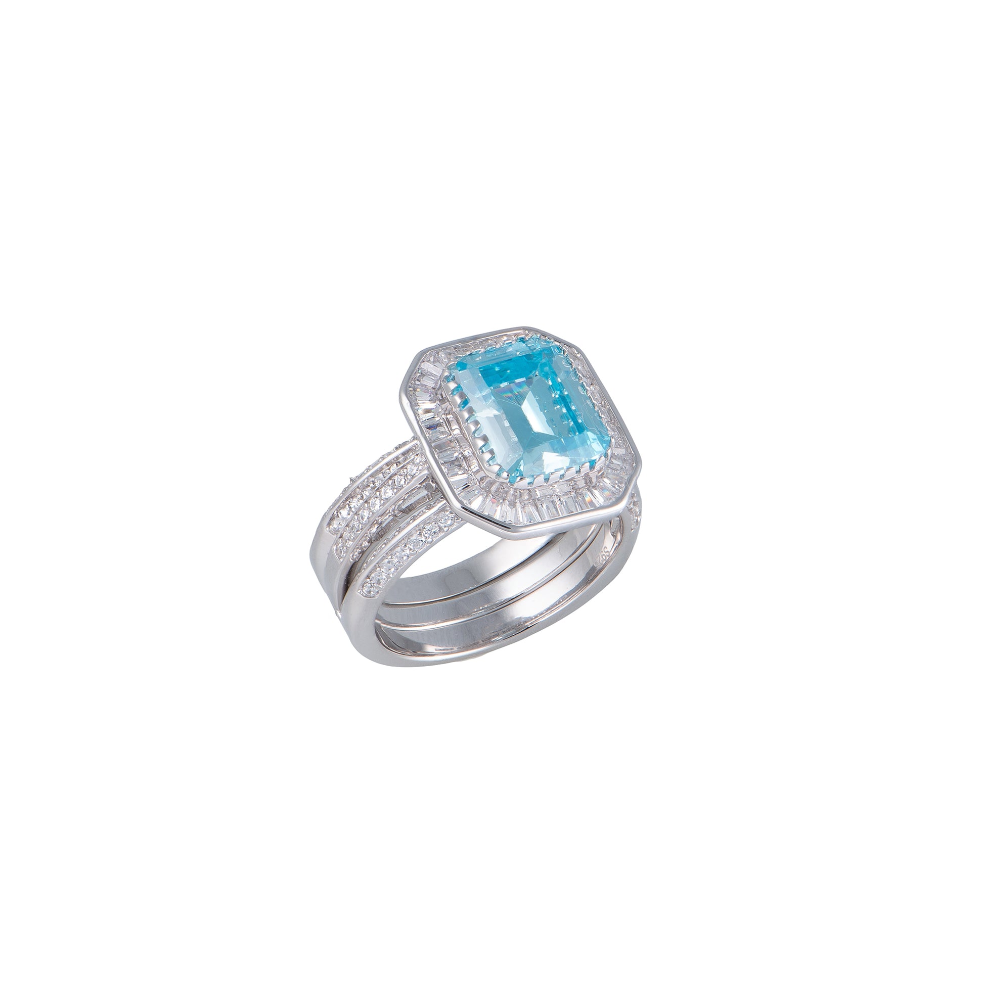 Anello in argento 925 con zirconi - Anello Abisso di Luce
