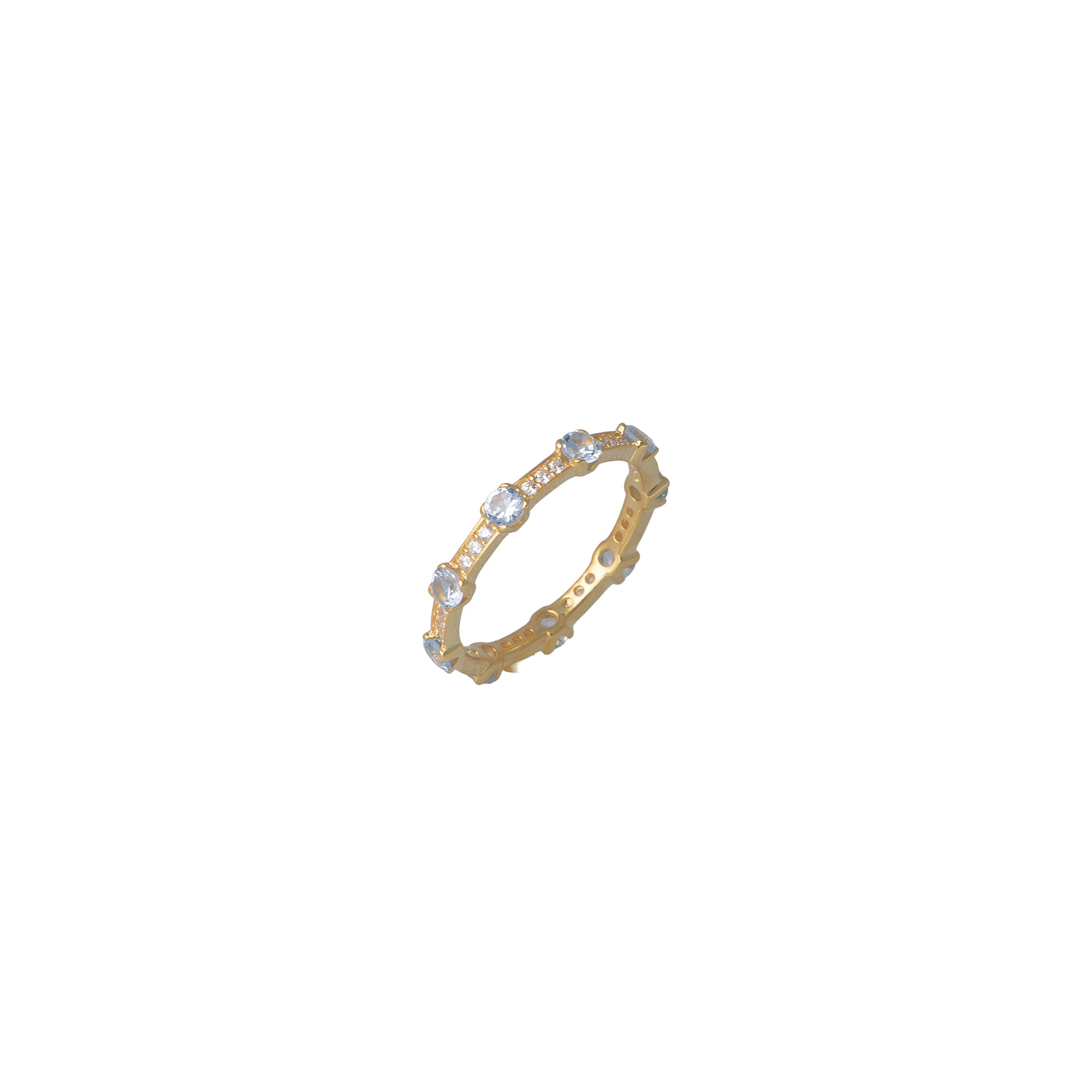 Anello dorato con zirconi - Anello Gold Diamonds