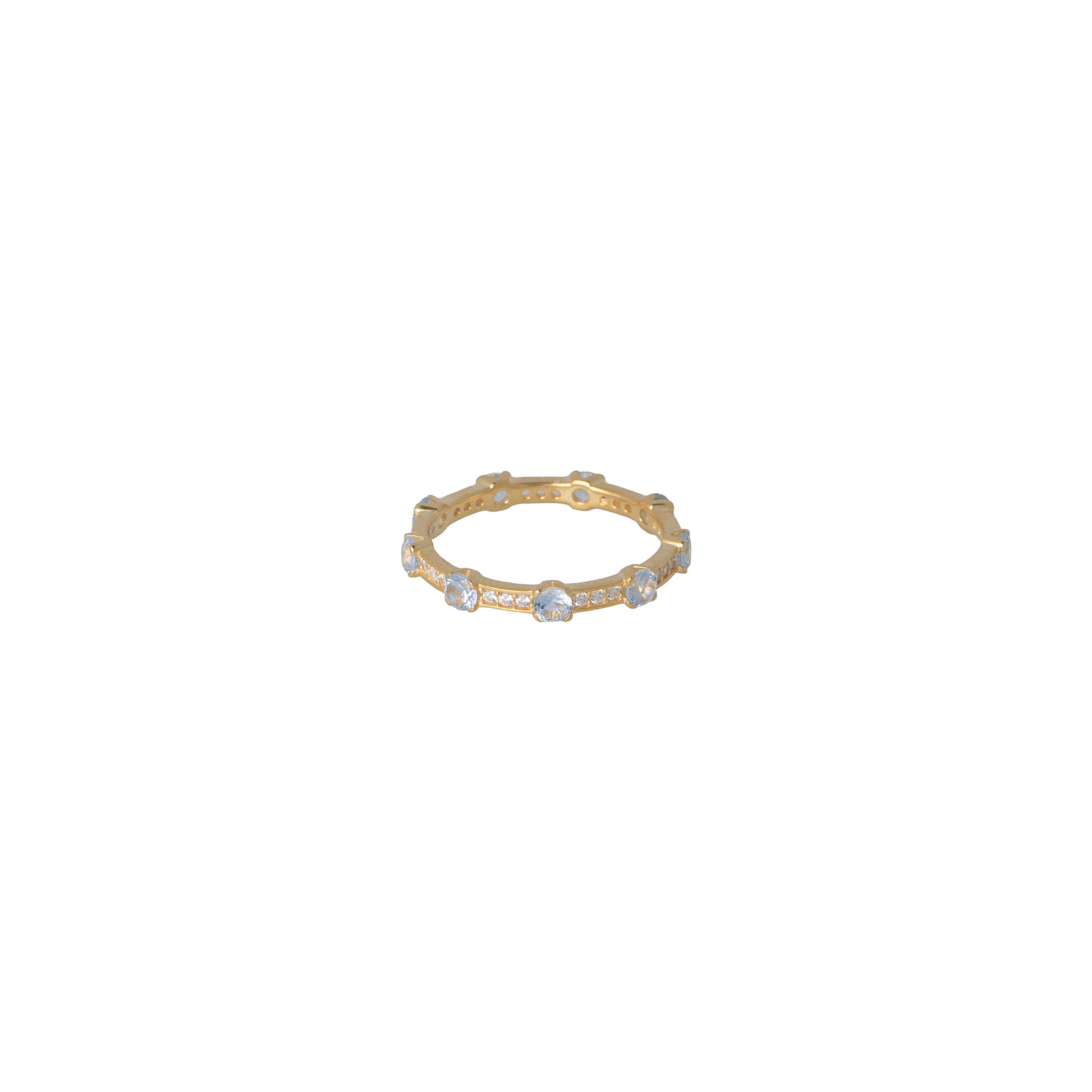Anello dorato con zirconi - Anello Gold Diamonds