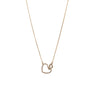 Collana pendenti con cuore in argento 925 con zirconi - Collana Gold Double Hearts