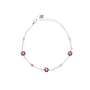 Gioiello con cuore in argento 925 con zirconi - Barcciale Argento 925 Little Flowers
