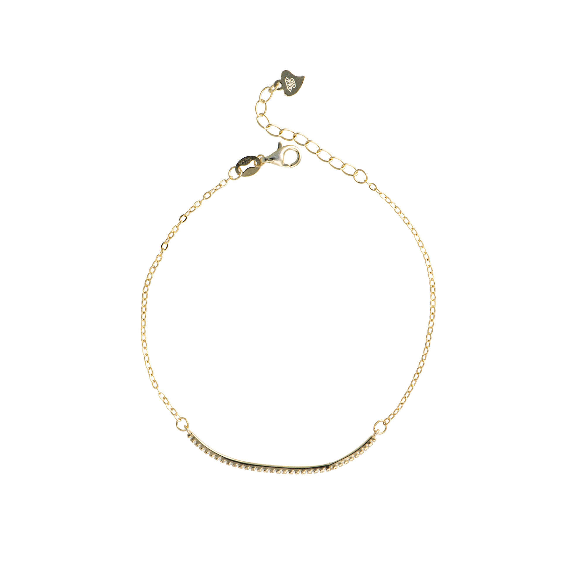 Bracciale con cuore in argento 925 con zirconi - Bracciale Argento 925 Linear Band