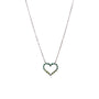 Collana pendenti con cuore in argento 925 con zirconi - Collana Silver Layered Hearts