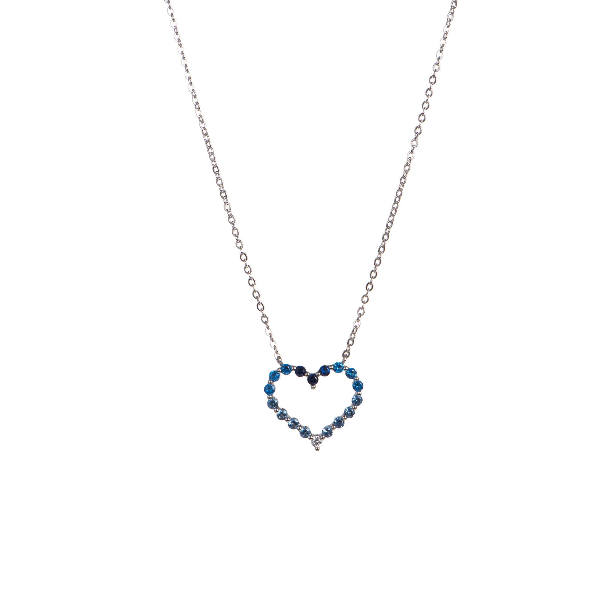 Collana pendenti con cuore in argento 925 con zirconi - Collana Silver Layered Hearts