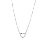 Collana pendenti con cuore in argento 925 con zirconi - Collana Luce del Cuore