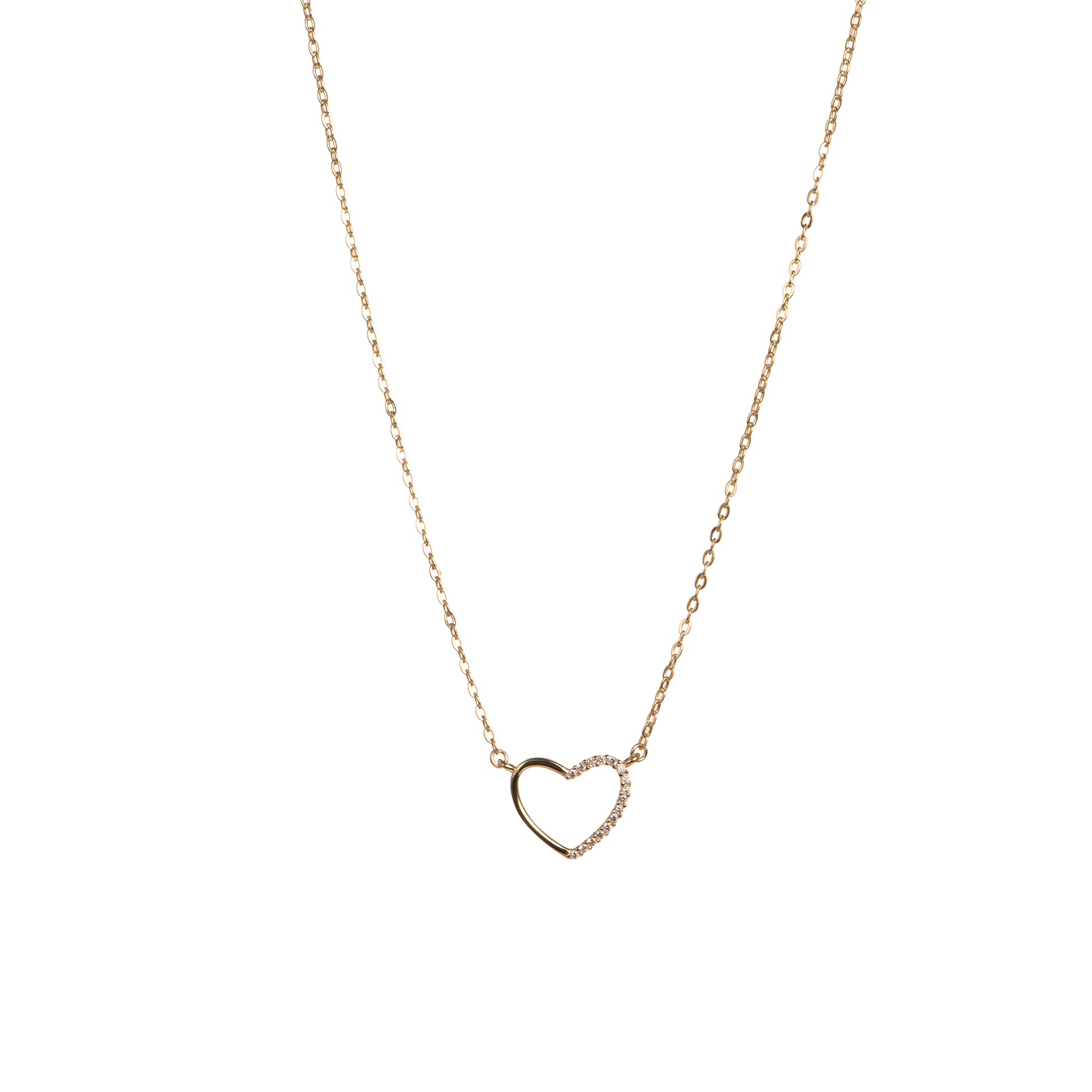 Collana pendenti con cuore in argento 925 con zirconi - Collana Luce del Cuore