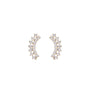 Orecchini in argento 925 con zirconi - Orecchini Half Moon Clips 925