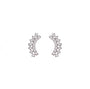 Orecchini in argento 925 con zirconi - Orecchini Half Moon Clips 925