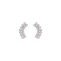 Orecchini in argento 925 con zirconi - Orecchini Half Moon Clips 925