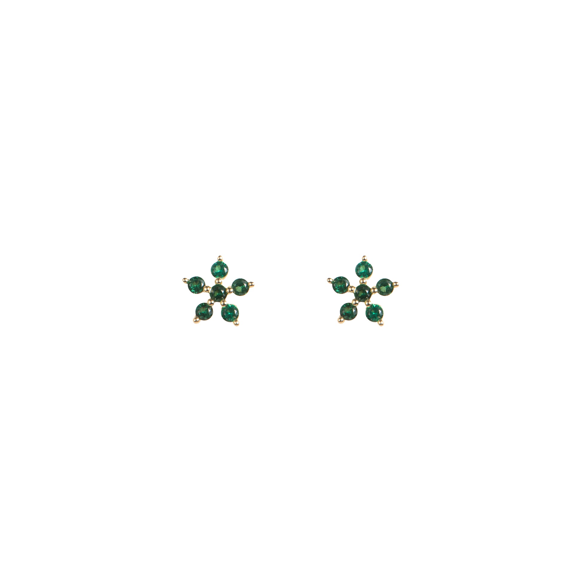 Orecchini pendenti in argento 925 con zirconi - Orecchini Floral Gem Argento 925