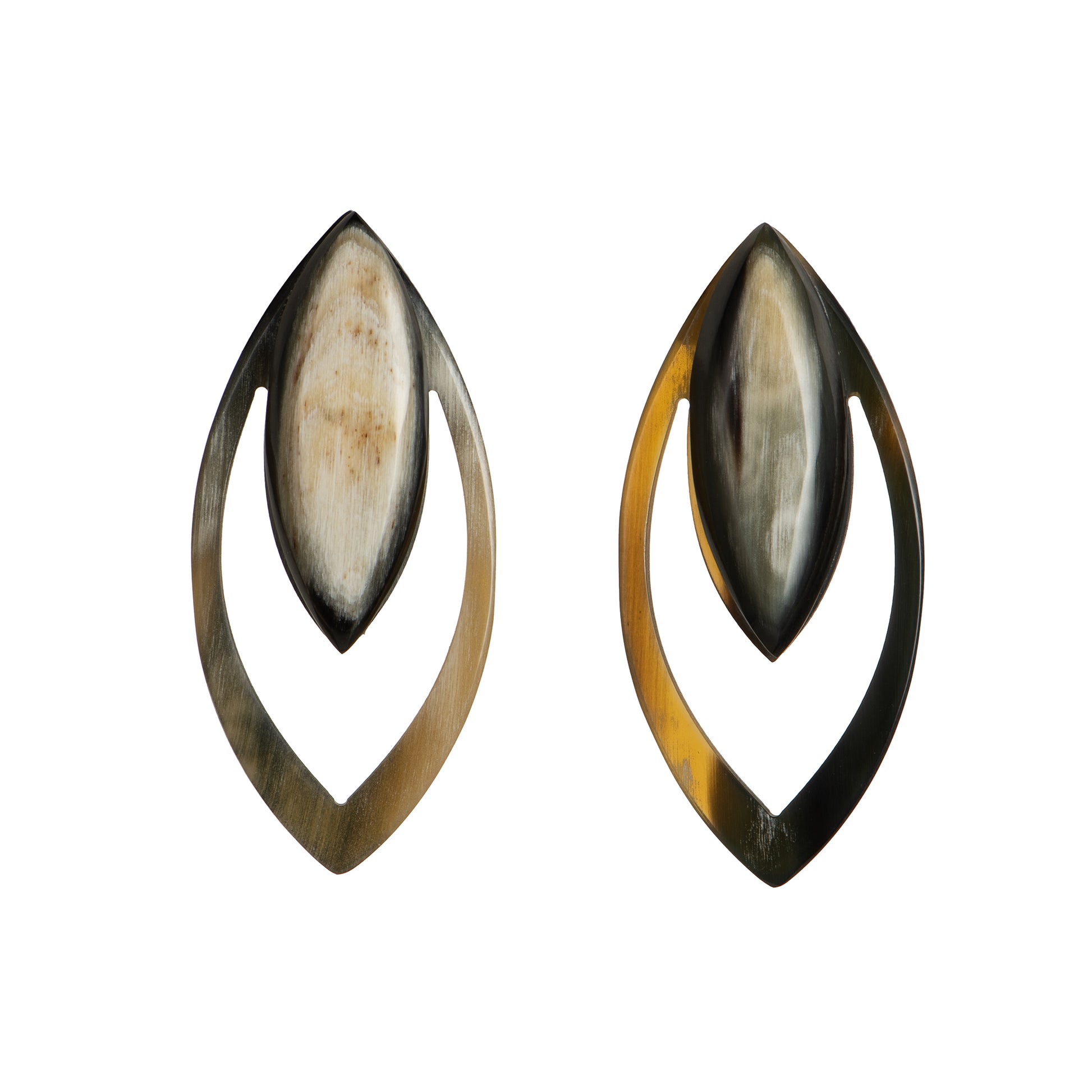 Orecchini pendenti in argento 925 - Orecchini Echi Tribali Oval