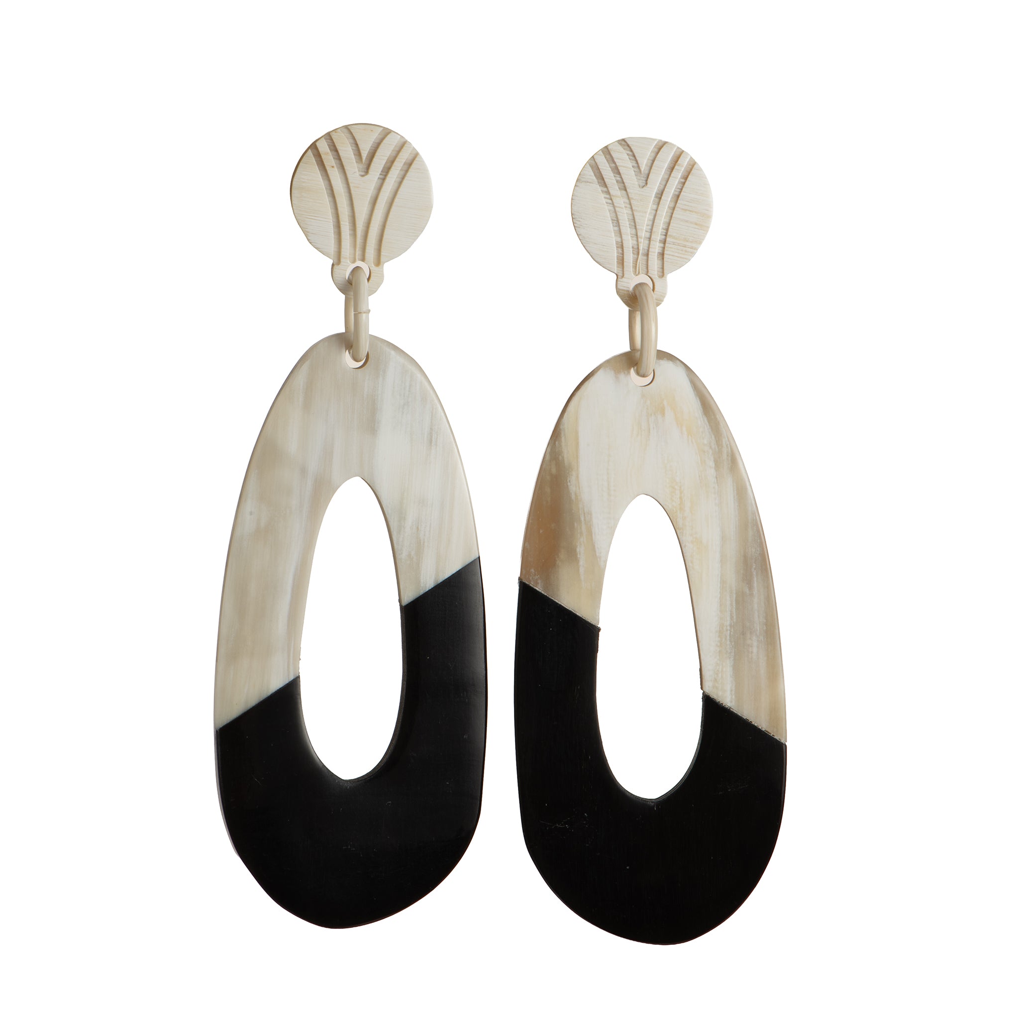 Orecchini pendenti in argento 925 - Orecchini Echi Tribali Geometric hole