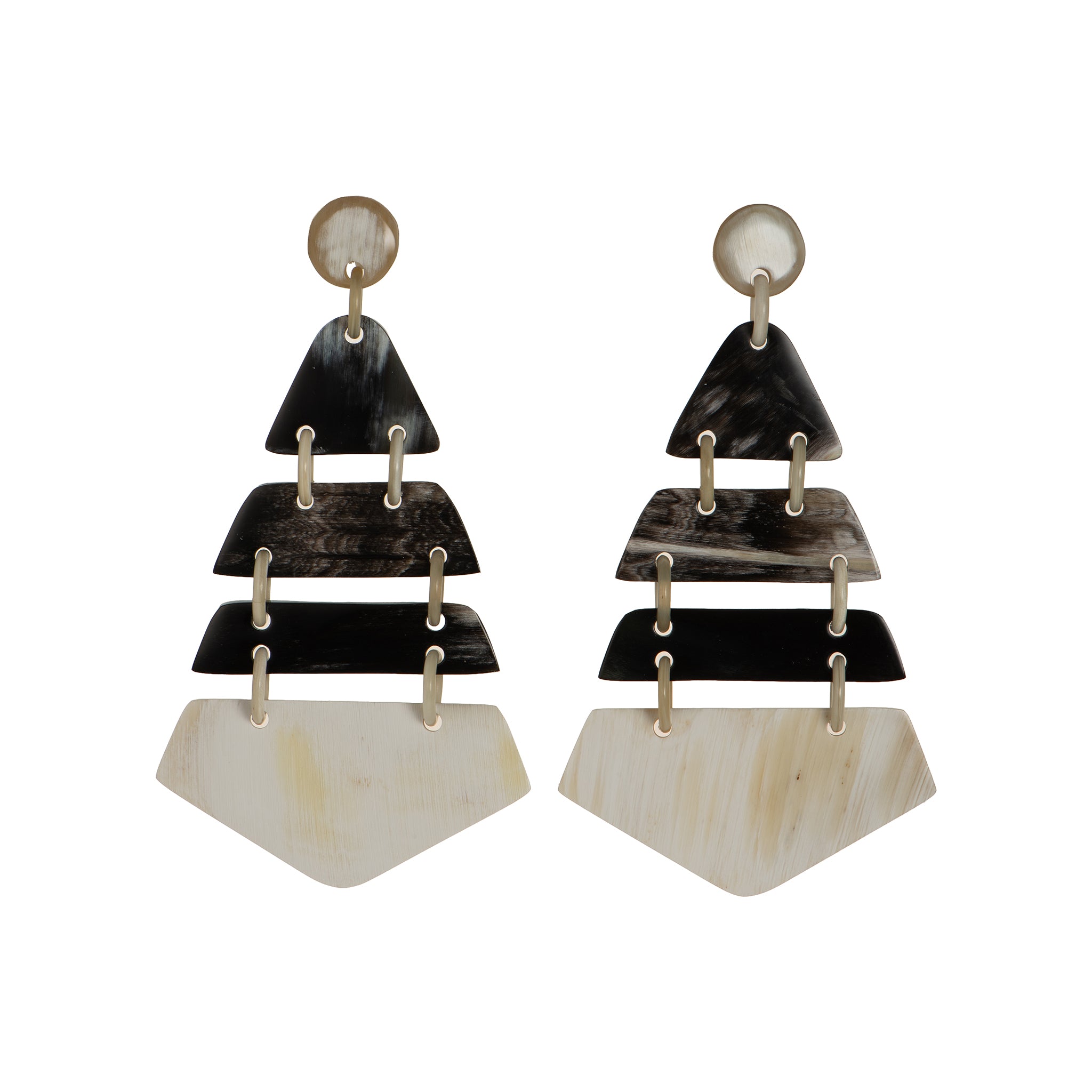 Orecchini pendenti in argento 925 - Orecchini Echi Tribali Three