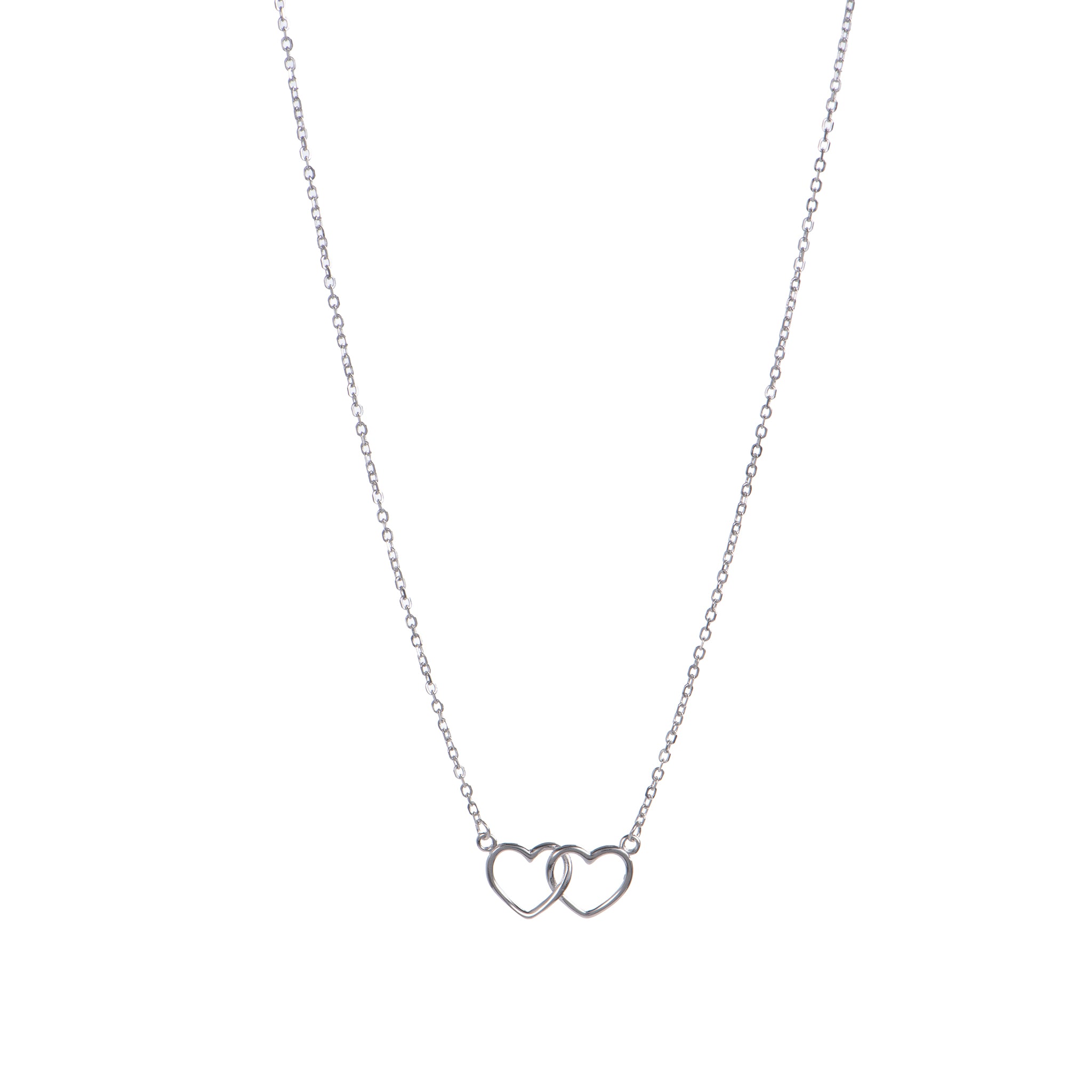 Collana  Double Soul – Due Cuori Intrecciati in Argento 925