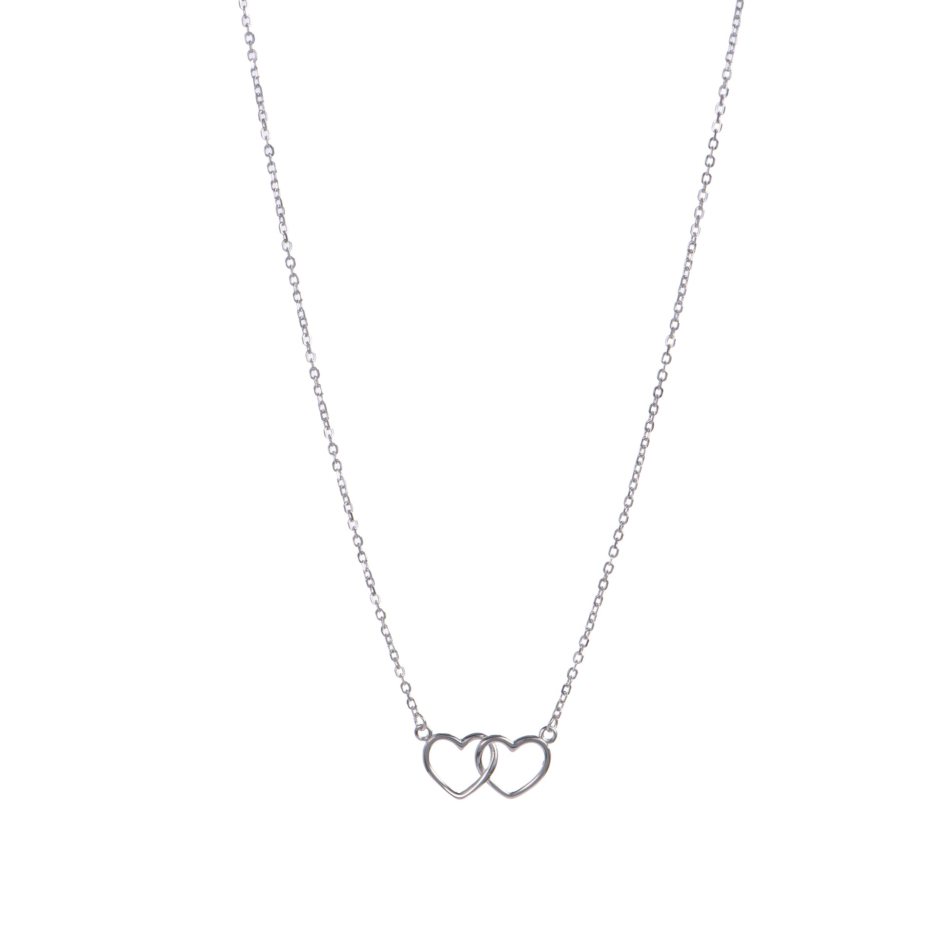 Collana  Double Soul – Due Cuori Intrecciati in Argento 925