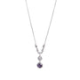 Collana pendenti in argento 925 con zirconi - Collana Crystal Serenity – Punto Luce Doppio in Argento 925