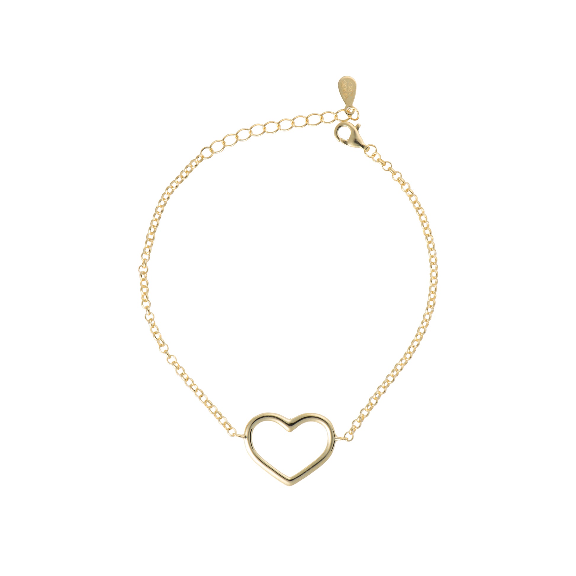 Bracciale con cuore in argento 925 - Bracciale Argento 925 Pure Love
