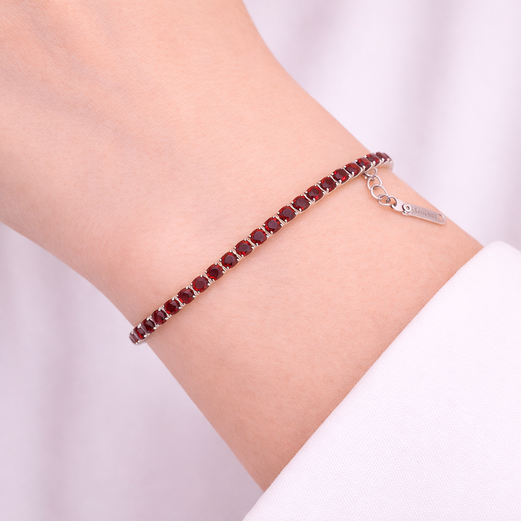 Bracciale in acciaio inossidabile - Bracciale Ayana Rubino