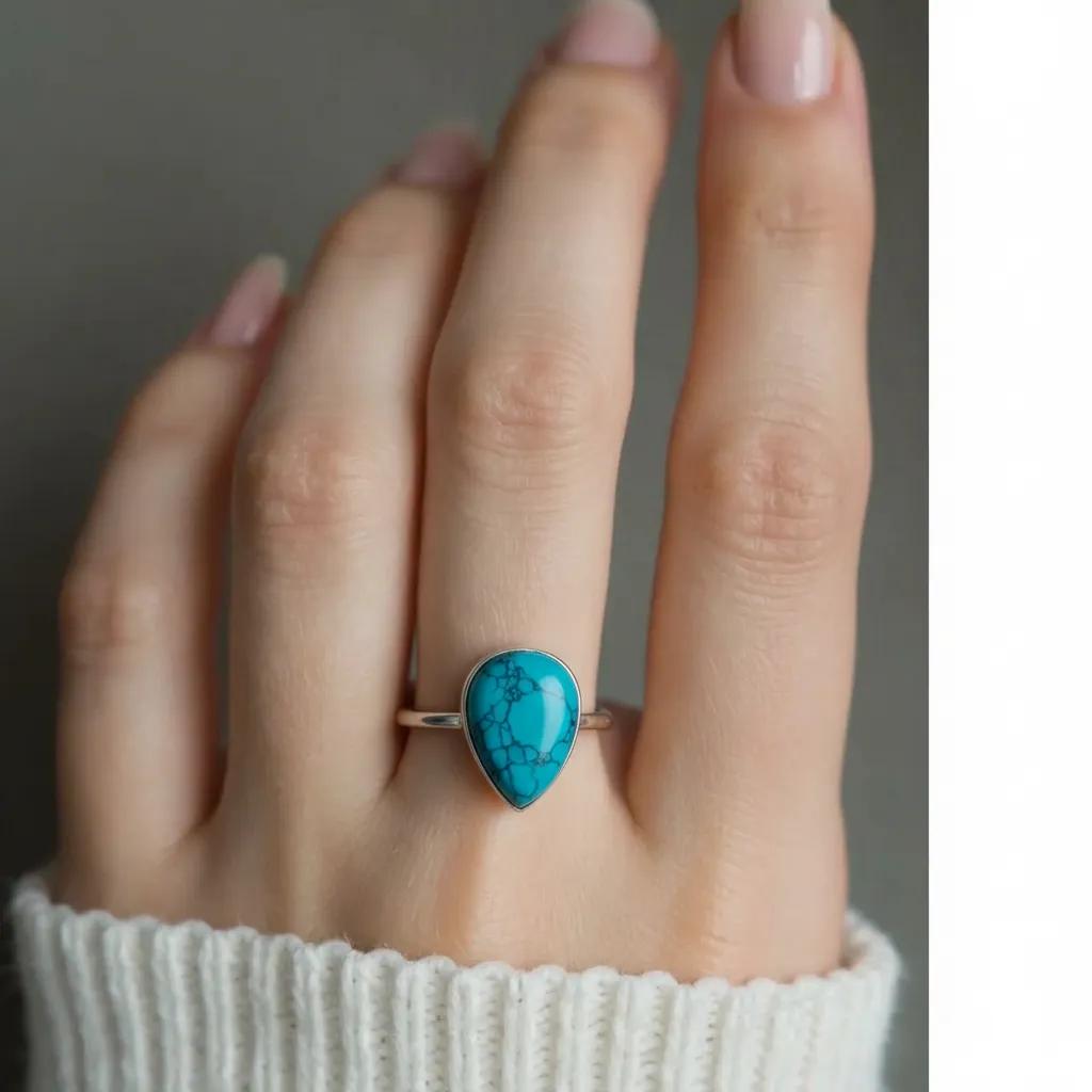 Anello in argento 925 - Anello Drops Argento 925 Azul