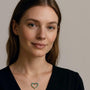 Collana pendenti con cuore in argento 925 con zirconi - Collana Silver Layered Hearts