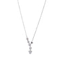 Collana pendenti con cuore in argento 925 con zirconi - Collana Cascade of Hearts – Argento 925 con Cuori a Scalare Silver - silver