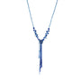 Collana pendenti - Collana Extralong Lariat - cobalto