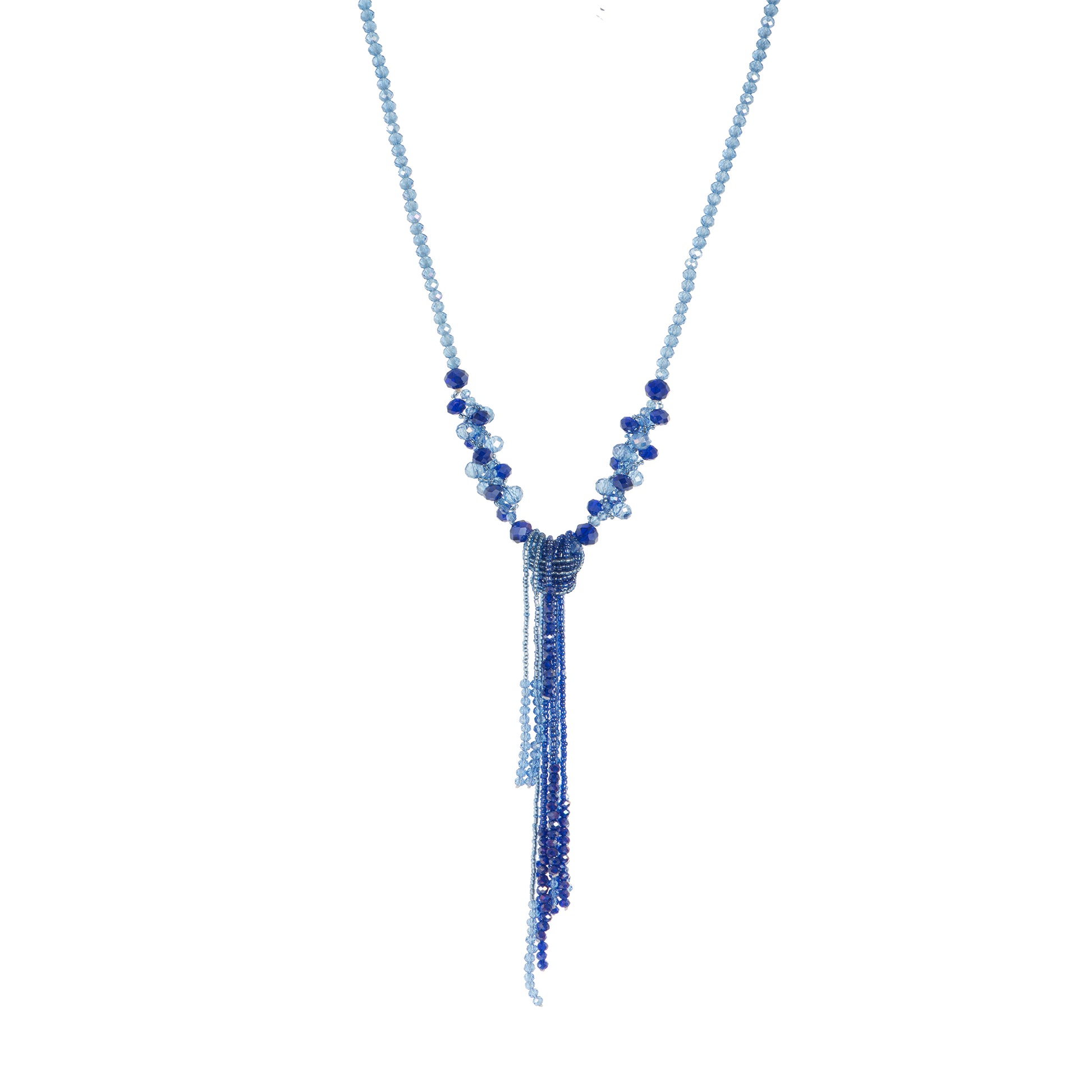 Collana pendenti - Collana Extralong Lariat - cobalto